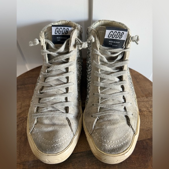 Golden Goose Silver Glitter Slides - Picture 11 of 15